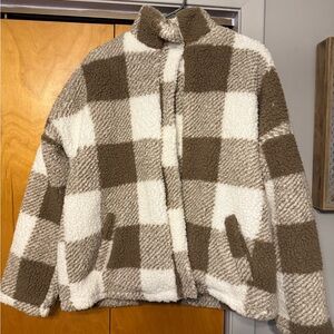 Cozy Checkered Sherpa Jacket
